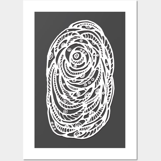 frightened eyes cool abstract lines Wall Art by JNAA